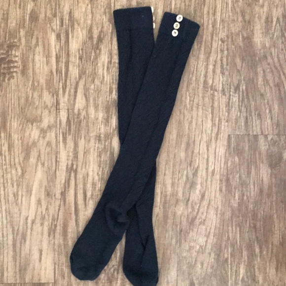 Whole Foods Accessories - Knit knee socks with diamond design